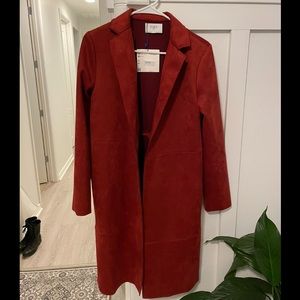NWT Zara faux suede coat
